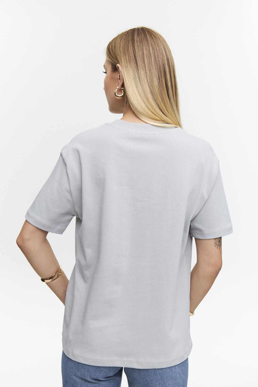 Crew Neck Basic Grünes T-Shirt für Frauen