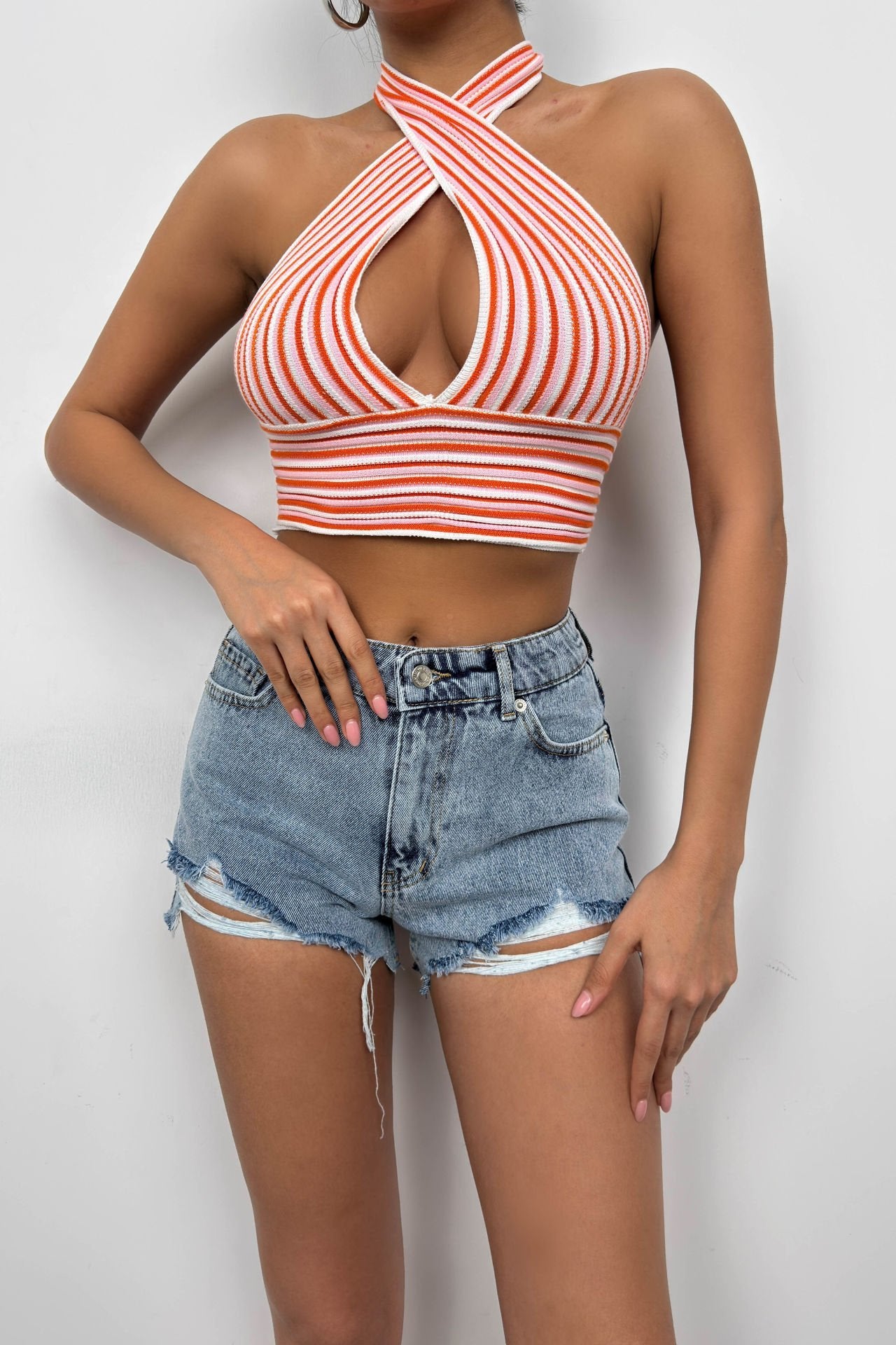 Striped Neck Crop