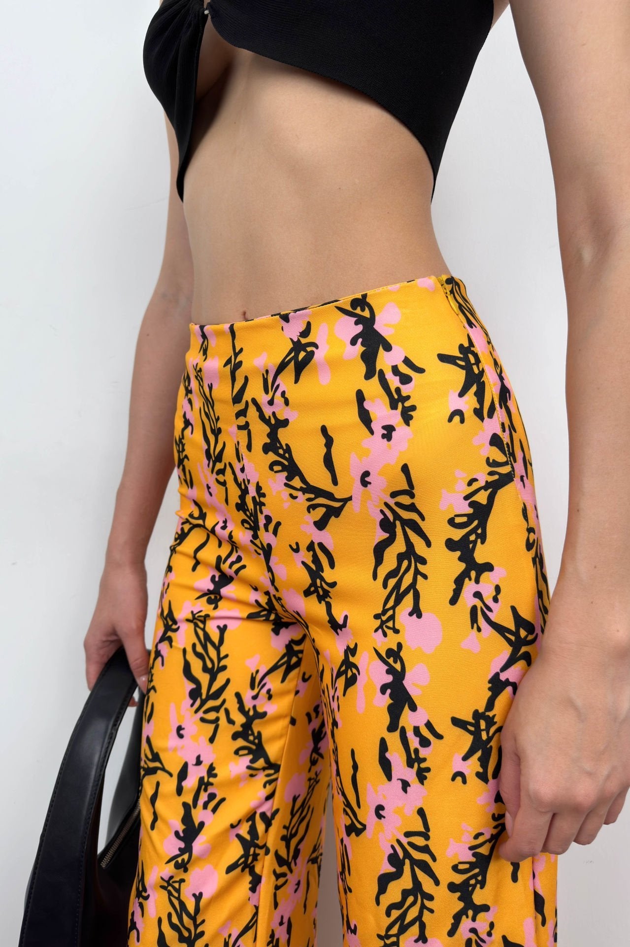 Patterned Tube Leg Mango Trousers