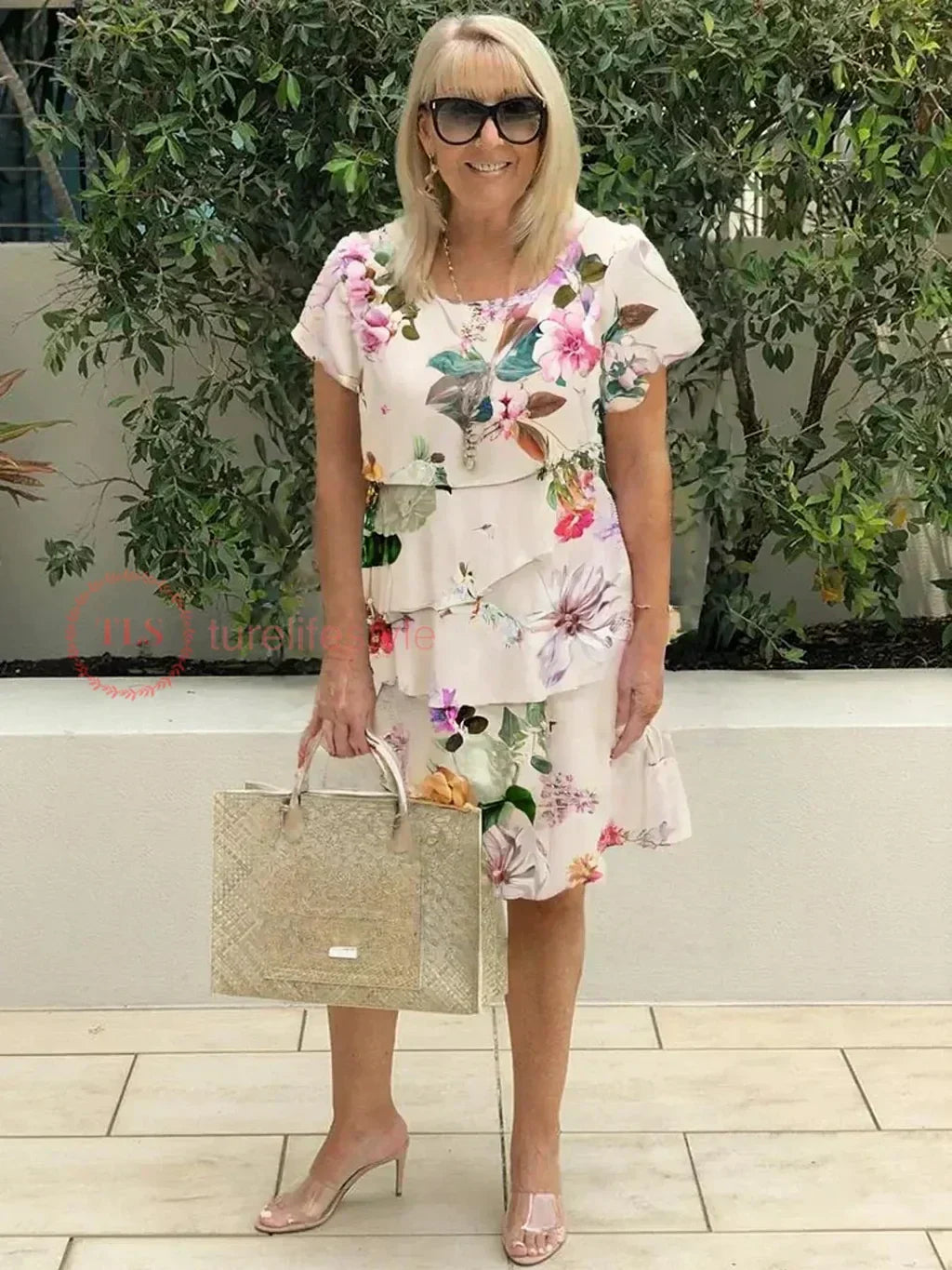 Marvelle | Elegant Floral Ruffled Mini Dress