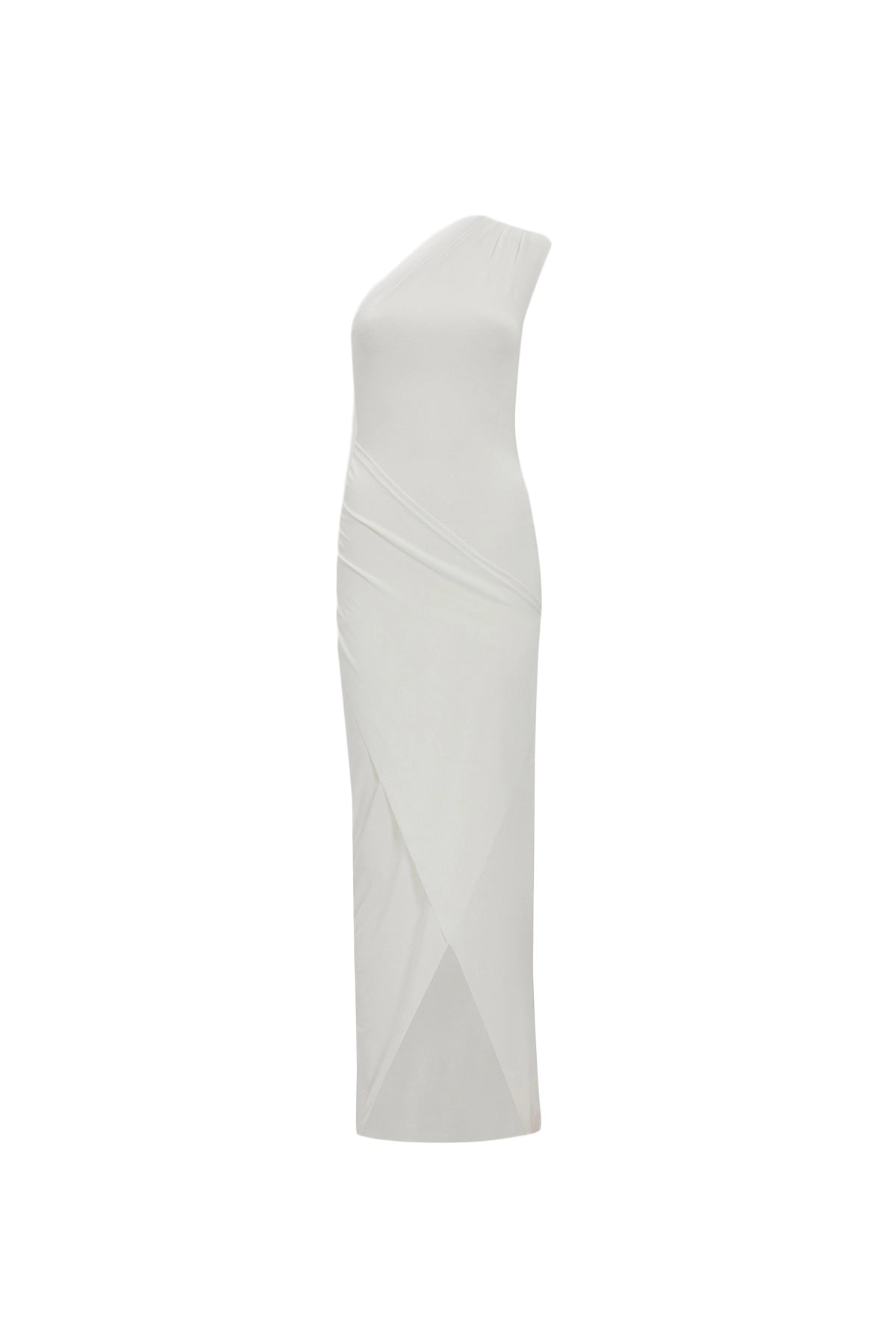 One-Shoulder White Maxi Dress