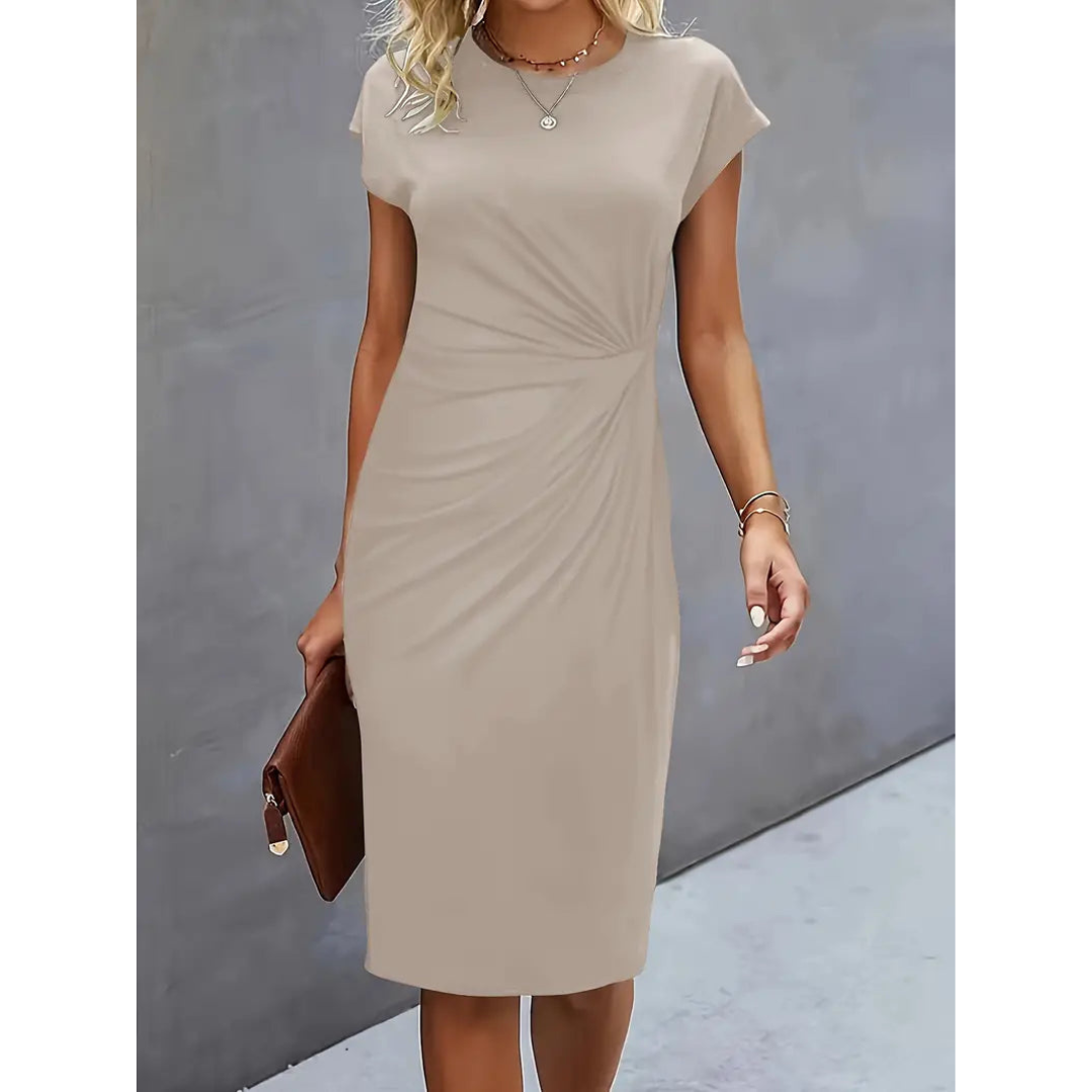 Yara | Flattering Ladies Sleeveless Midi Dress