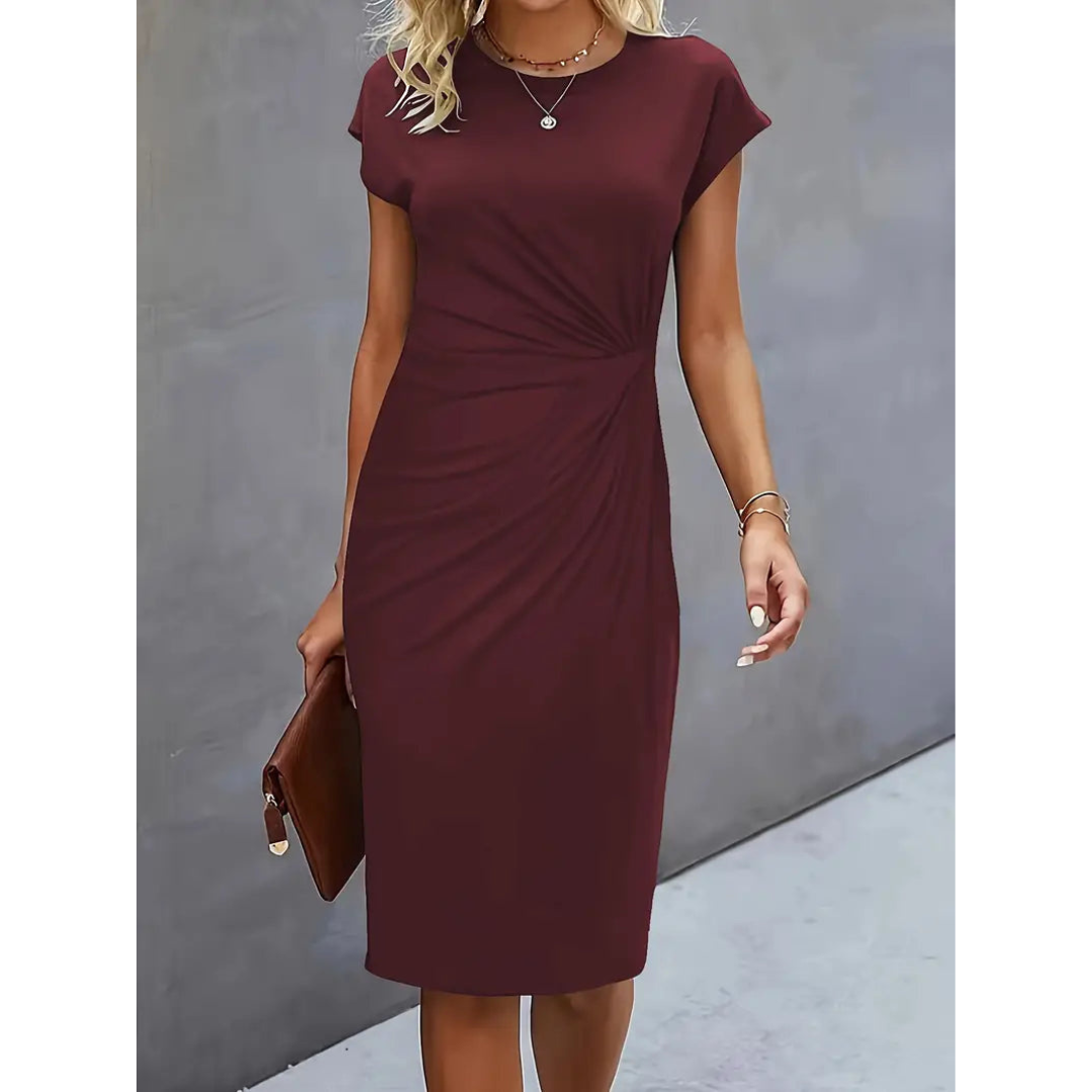 Yara | Flattering Ladies Sleeveless Midi Dress