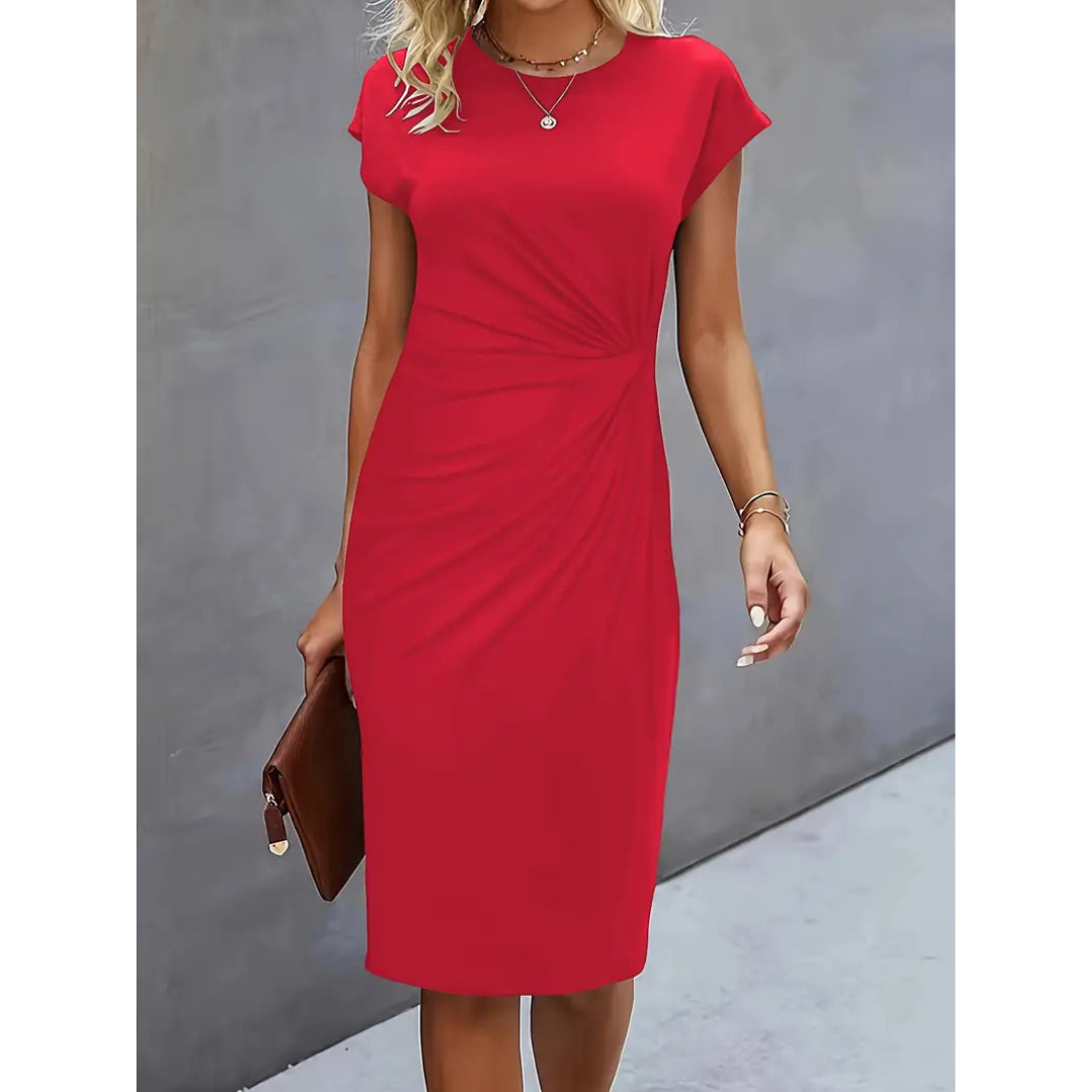 Yara | Flattering Ladies Sleeveless Midi Dress
