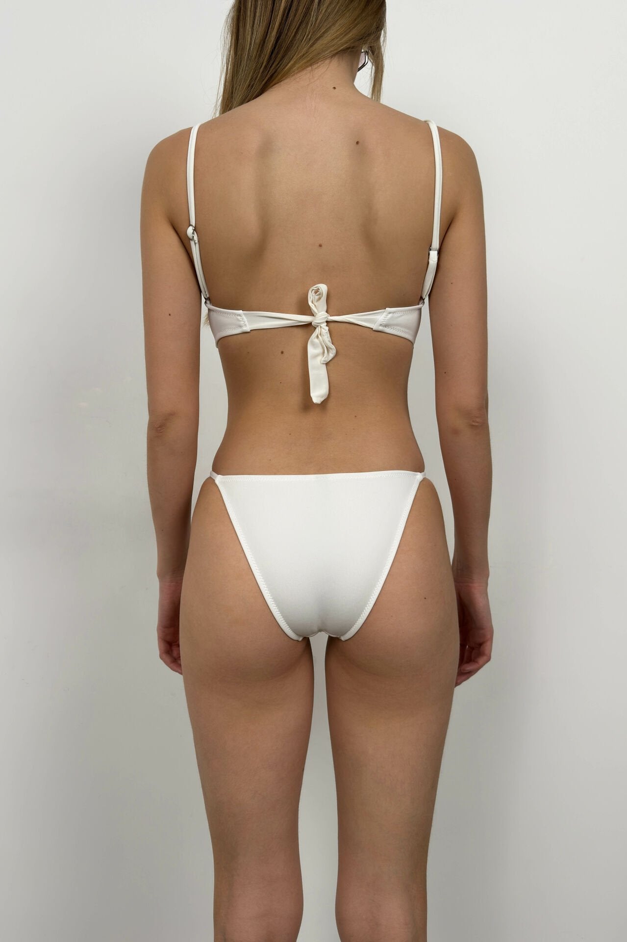 White Swimsuit with Ring Detail Buckle