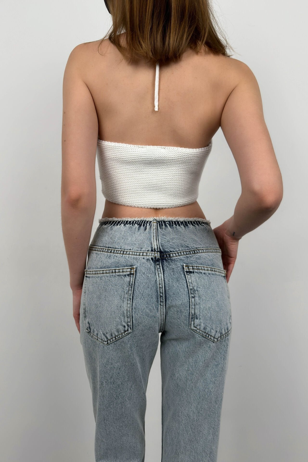 Low-Waist Light Blue Jeans for Women