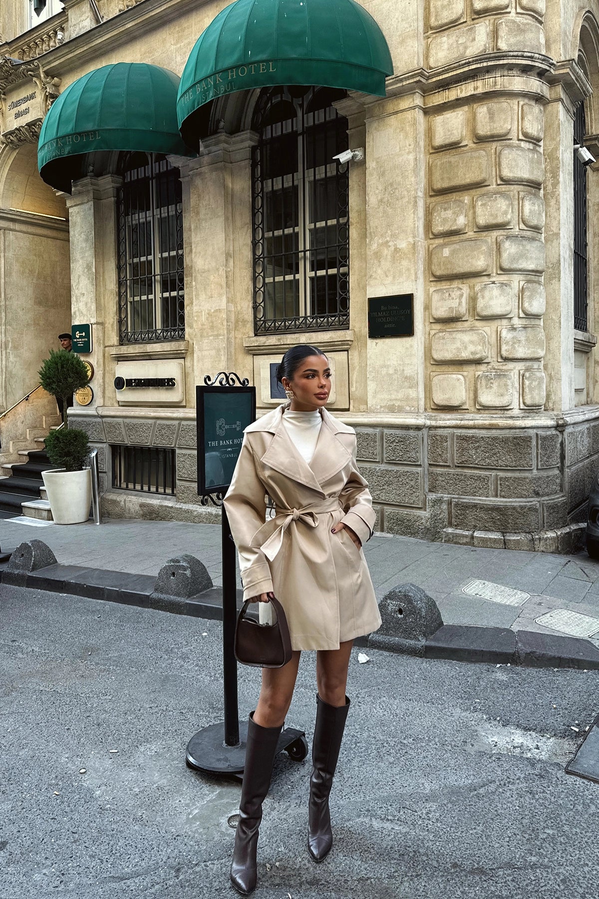 Doppelreihige Kragenreversjacke in Creme für Frauen