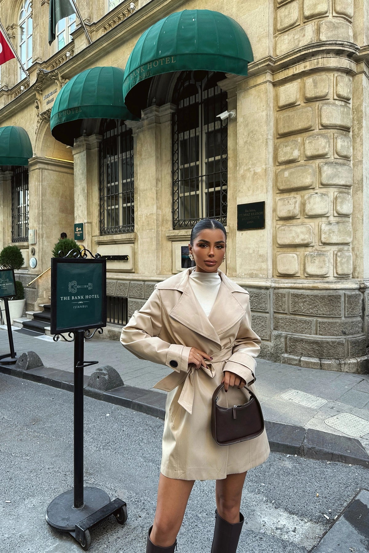 Doppelreihige Kragenreversjacke in Creme für Frauen