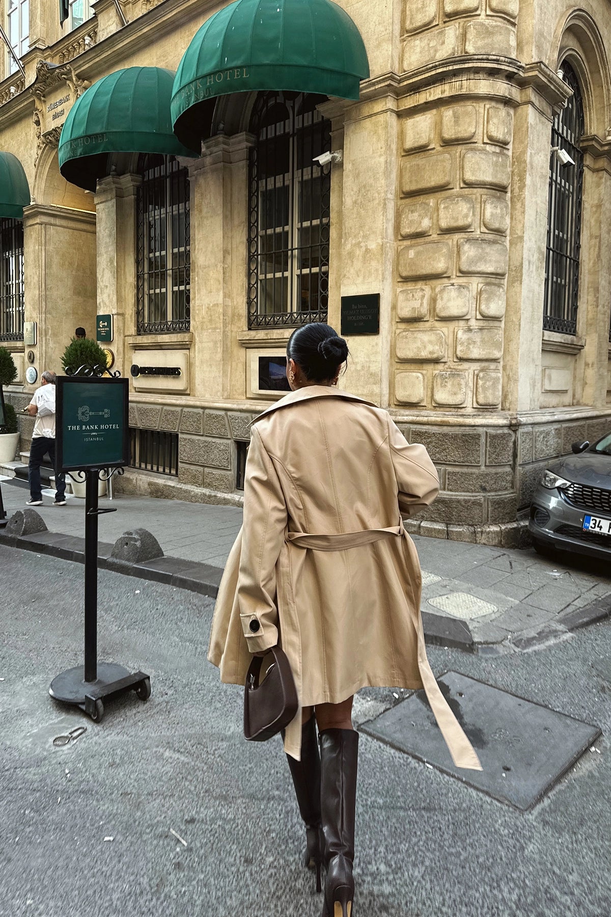 Doppelreihige Kragenreversjacke in Creme für Frauen