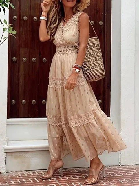 Lola | Elegant Boho Lace Maxi Dress Perfect for Summer