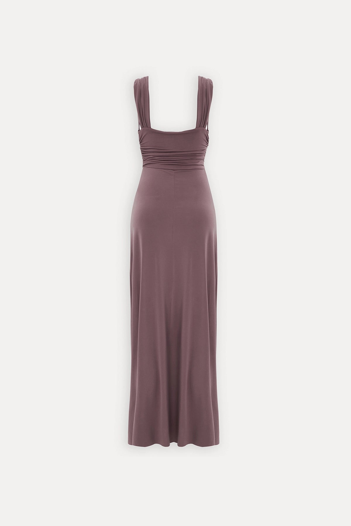 Rose Detailed Plum Maxi Dress