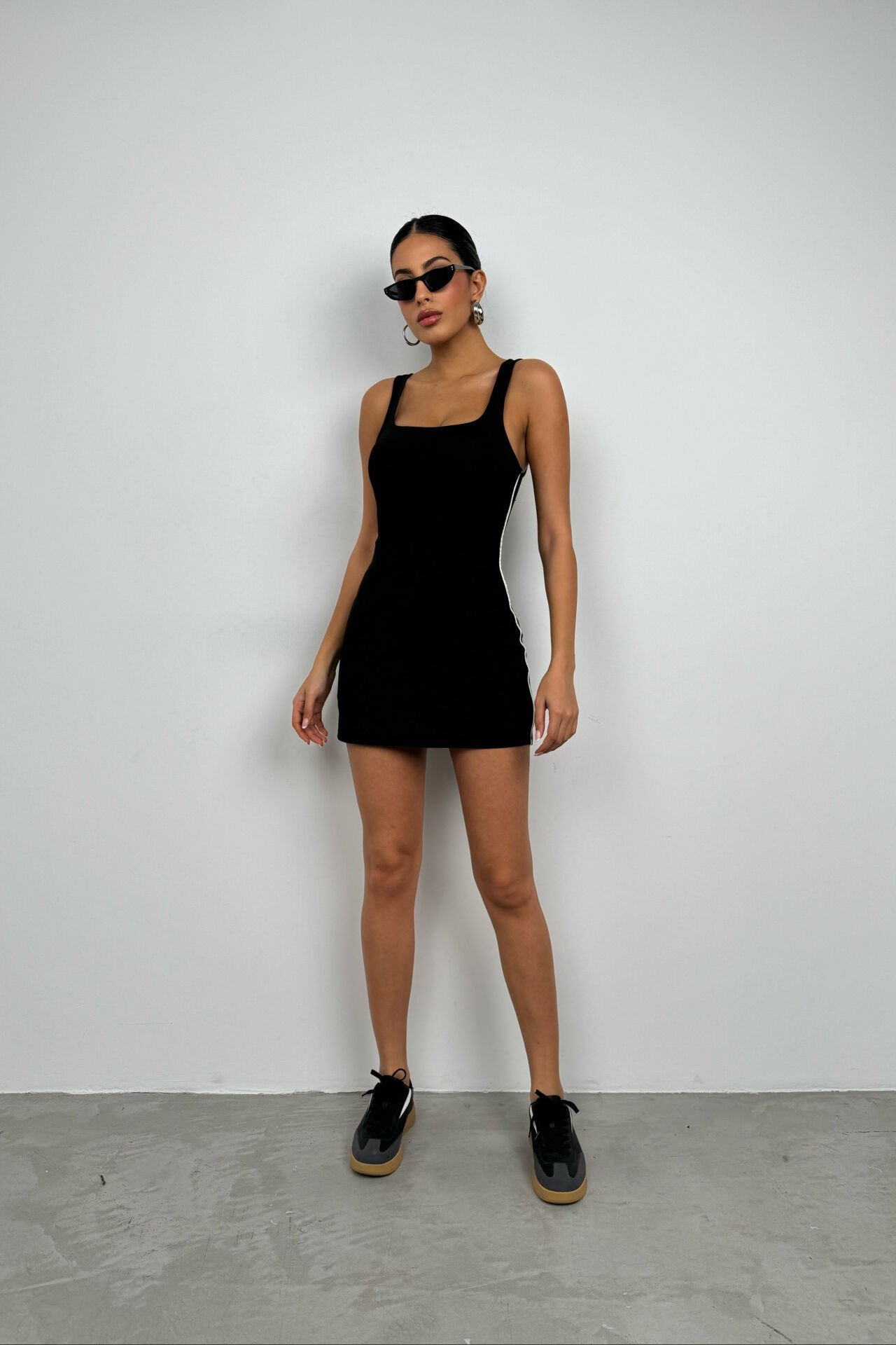 Classic Sleeveless Black Mini Dress