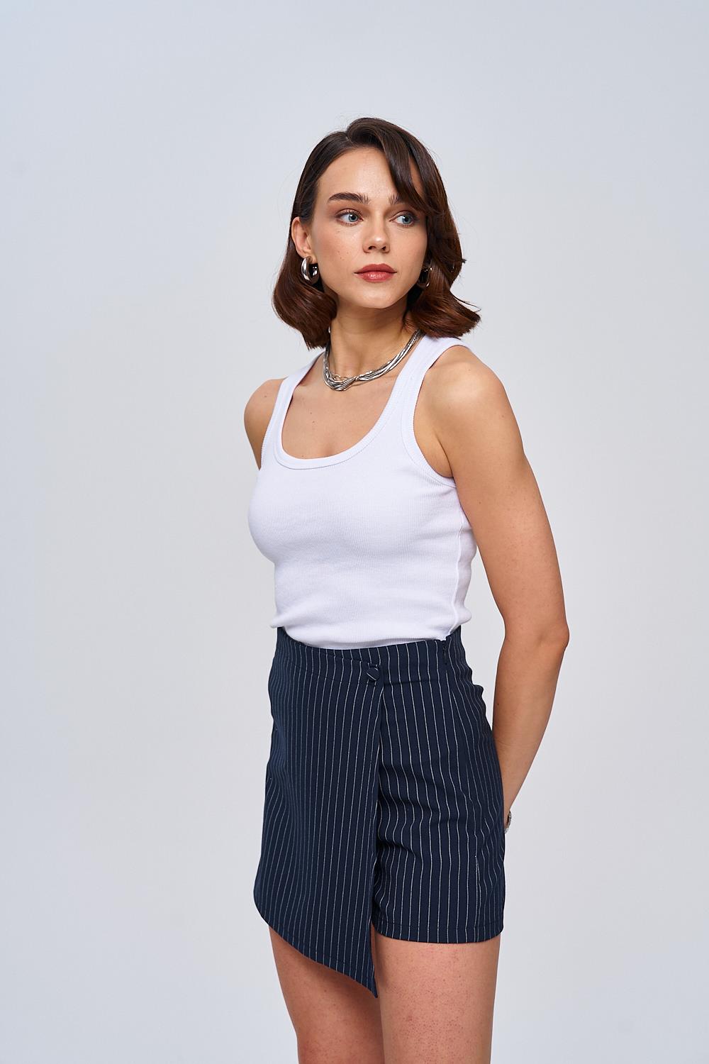 U-Neck White Undershirt for Women