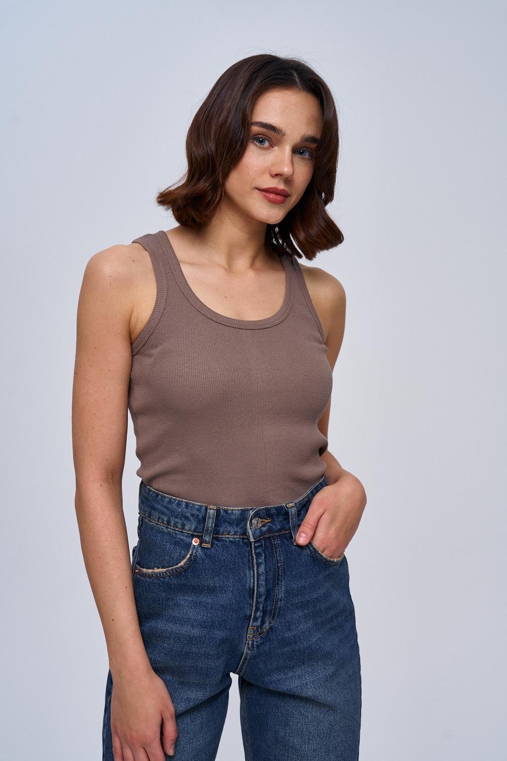 U-Neck Mink Undershirt for Women