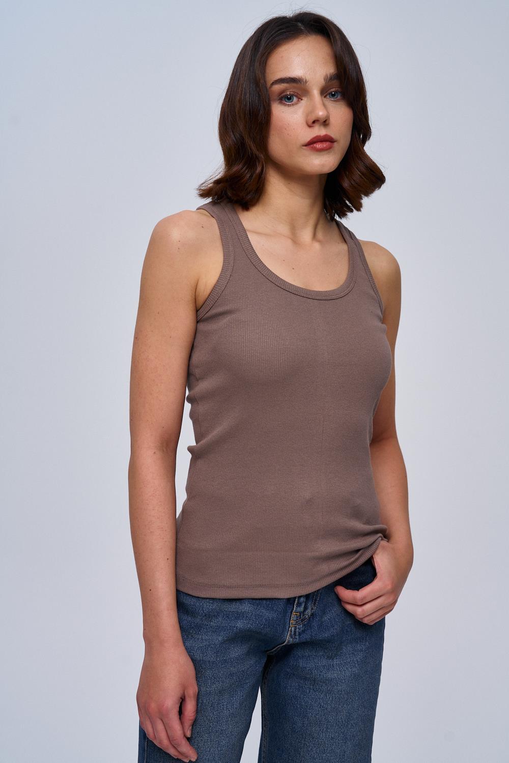 U-Neck Mink Undershirt for Women